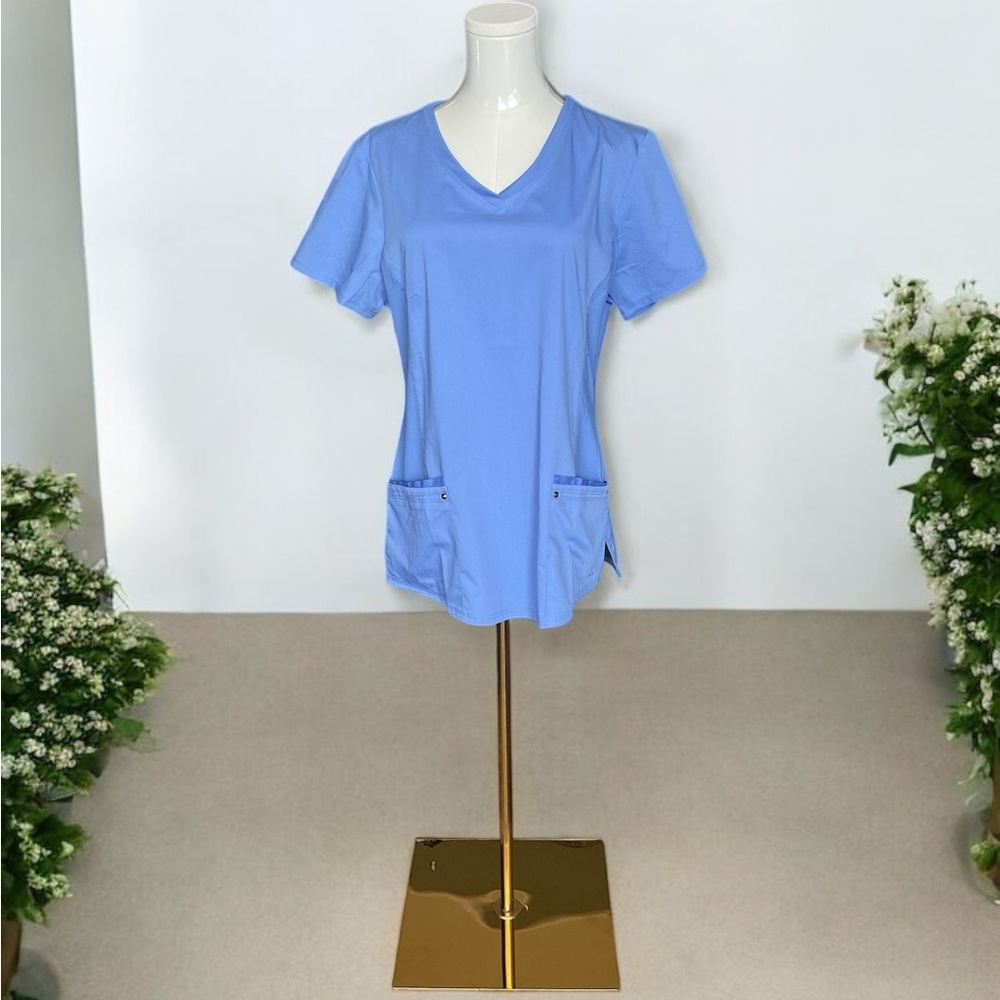 Healing Hands Ceil Blue Scrub Top